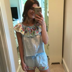 Embroidered Velzera two piece set